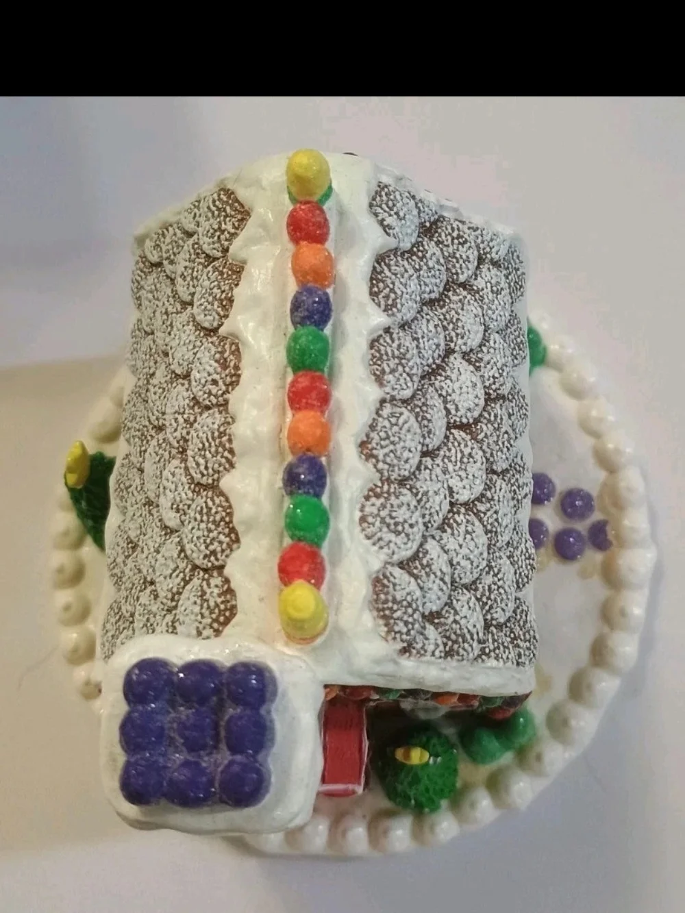 American Girl Gingerbread House Holiday Decor - Red, White, Green, Purple